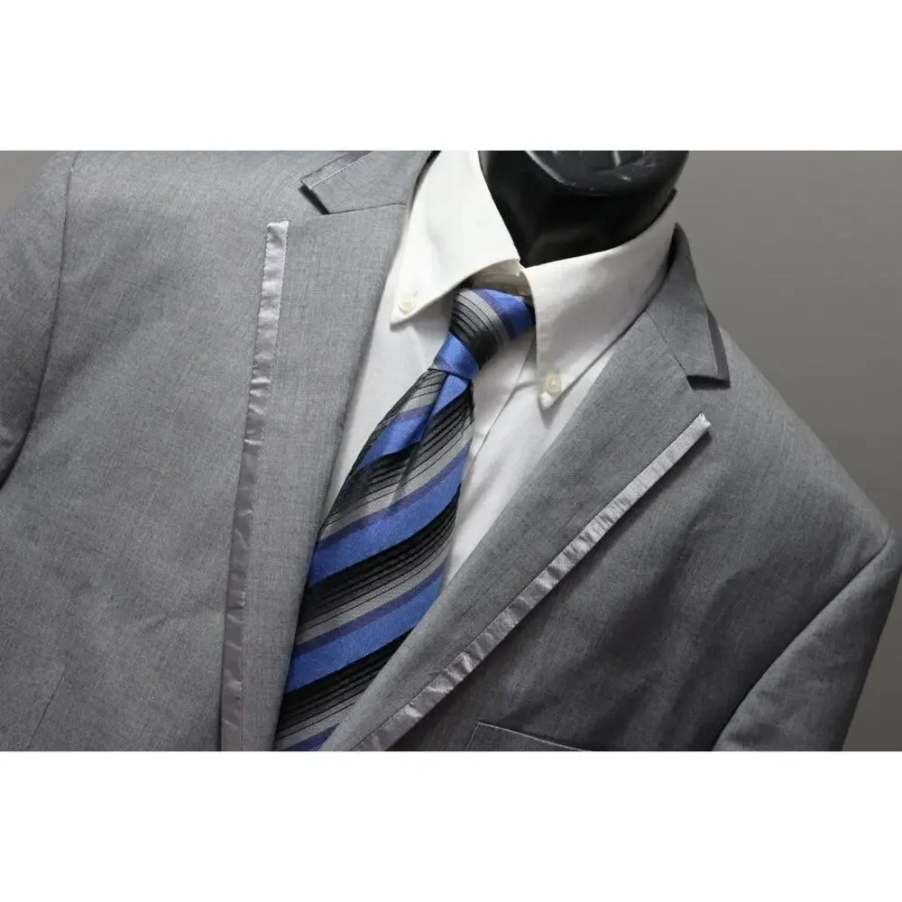 Vinci Slim Fit Tuxedo 2 Piece Suit Pants Jacket‎ Gray Mens Sz 44 x 30 50 R